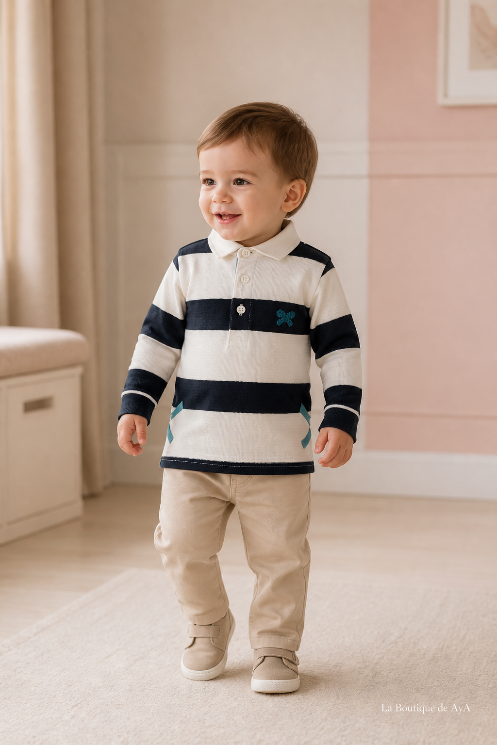 Polo bebé niño Miranda marino 40/1102/P con modelo
