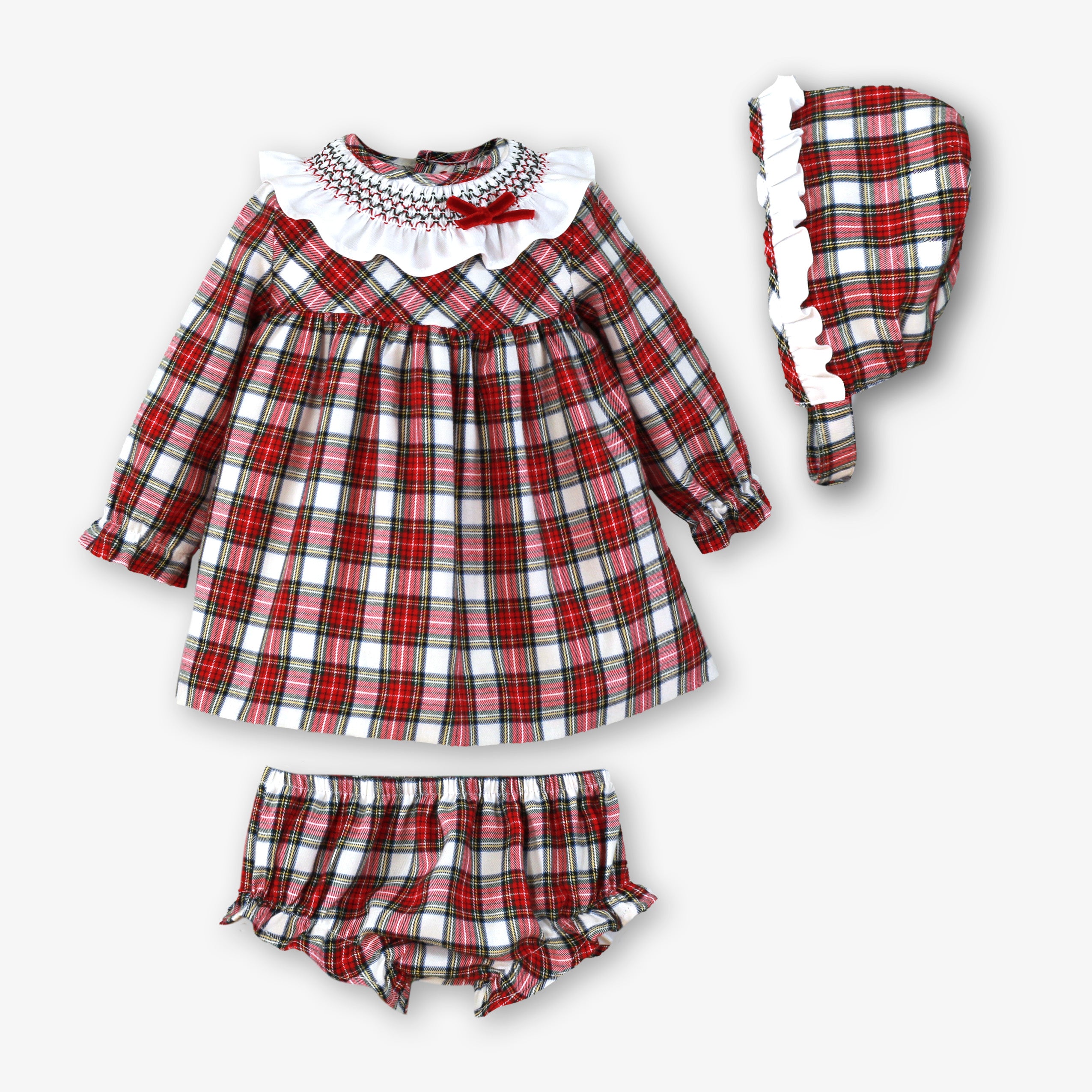 Vestido braguita gorro bebé Miranda 32-VBG - vista delantera