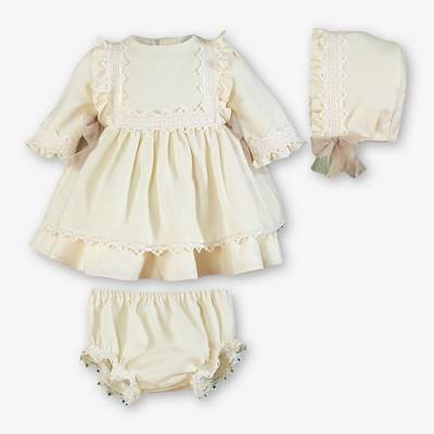 Vestido braguita gorro bebé Miranda 120-VBG - ficha del proveedor