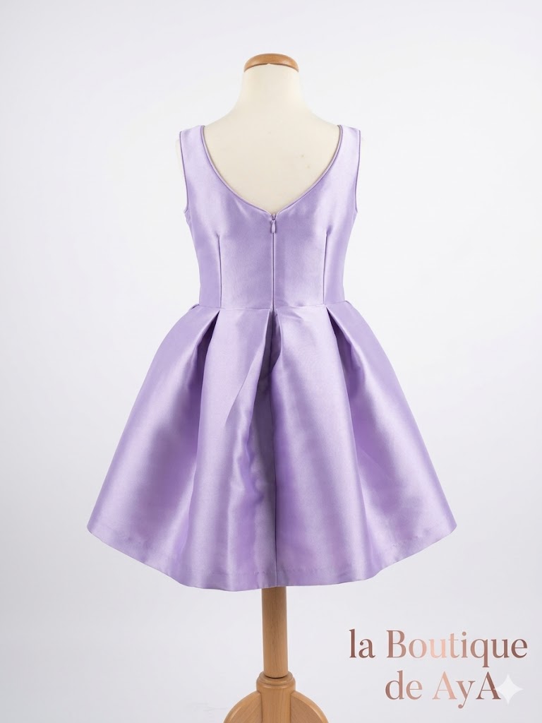 Alta Costura - Vestido de Ceremonia Niña Eden Malva con Lazo Menina