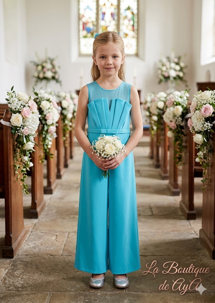 Mono Turquesa Abel & Lula con Pliegues en el Cuerpo 05289