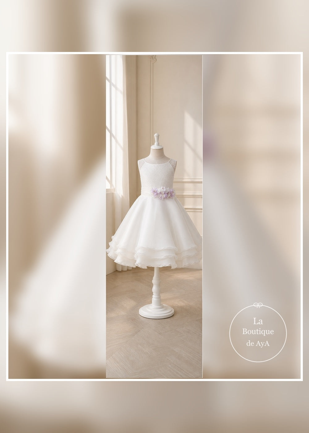vestido comunion aliana meninas 26035 maniqui frontal