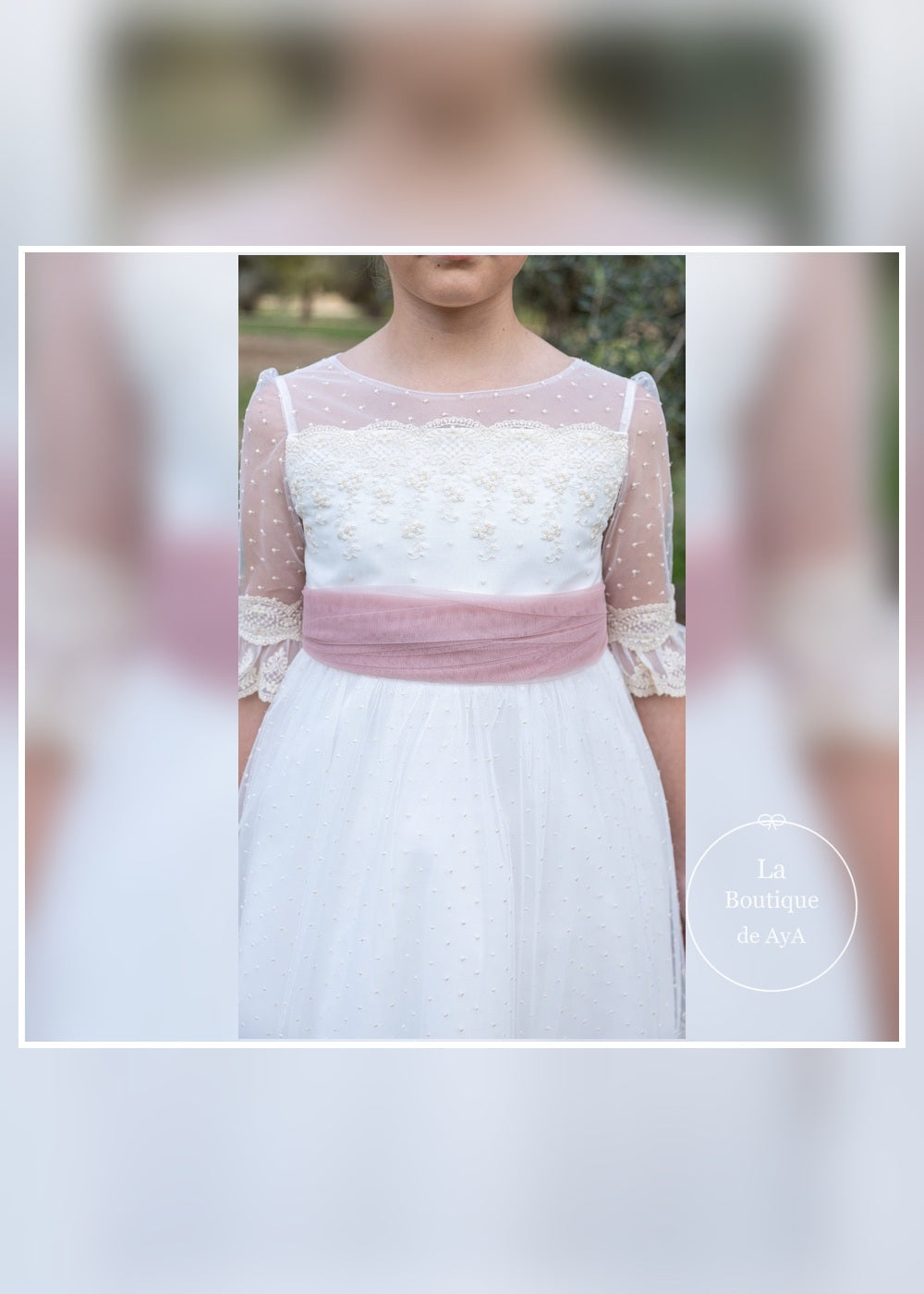 vestido comunion danais meninas 26034 detalle cuerpo