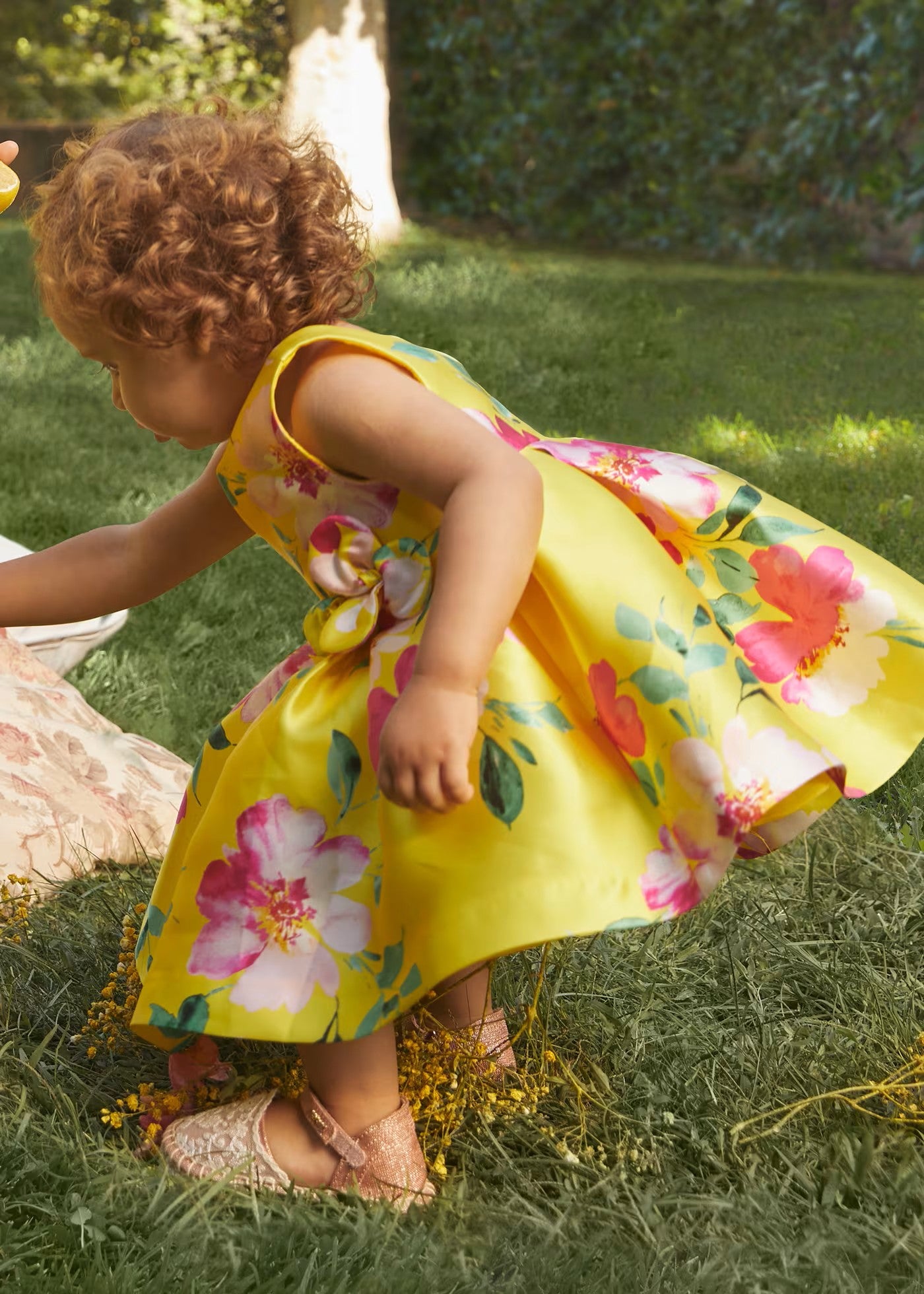 Vestido Abel y Lula mikado estampado Amarillo 5073