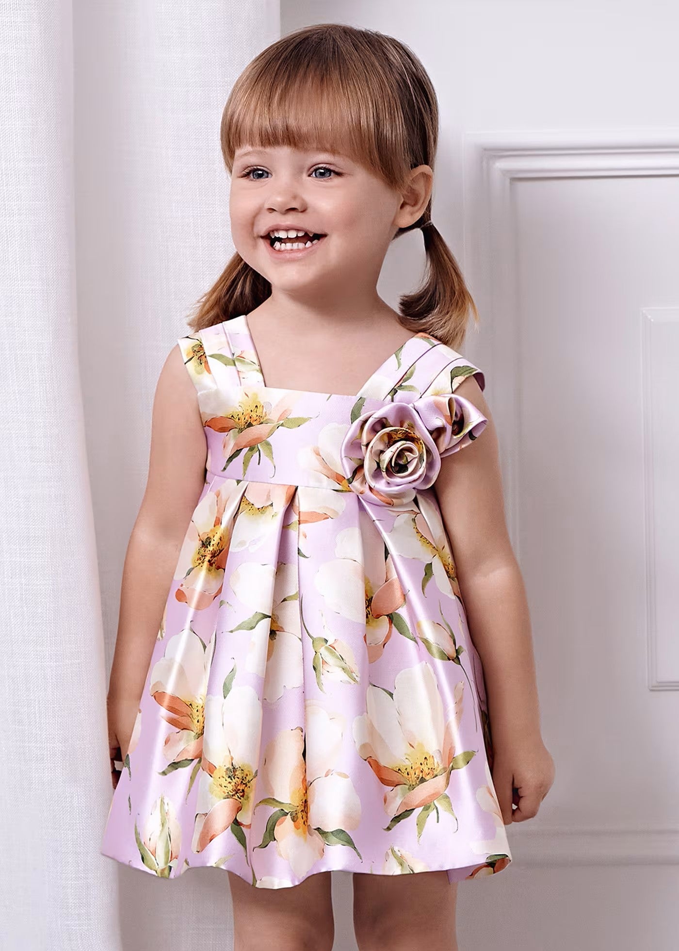 Vestido bebe mikado estampado 05056-007