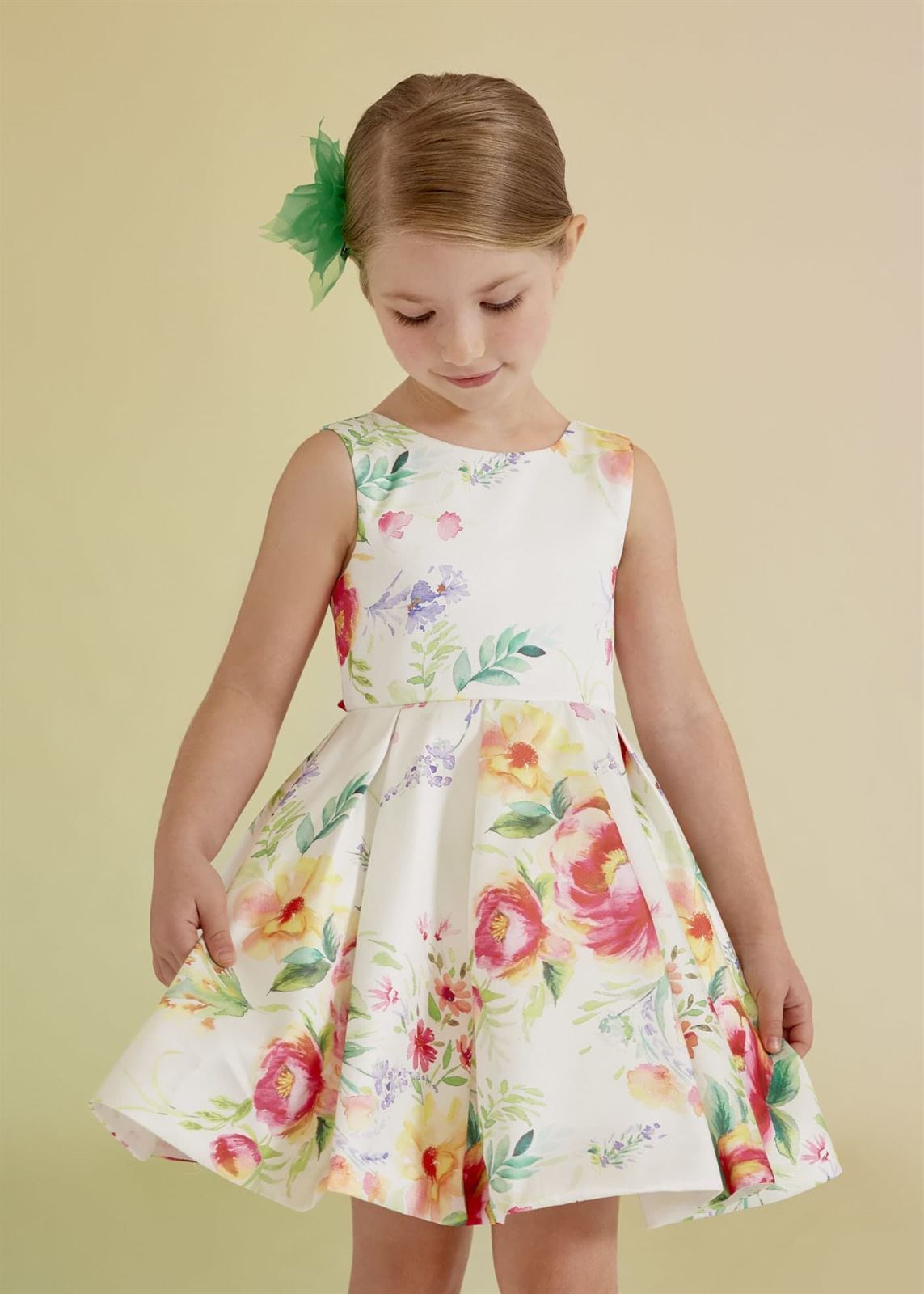 Vestido mikado Abel y Lula estampado 5099