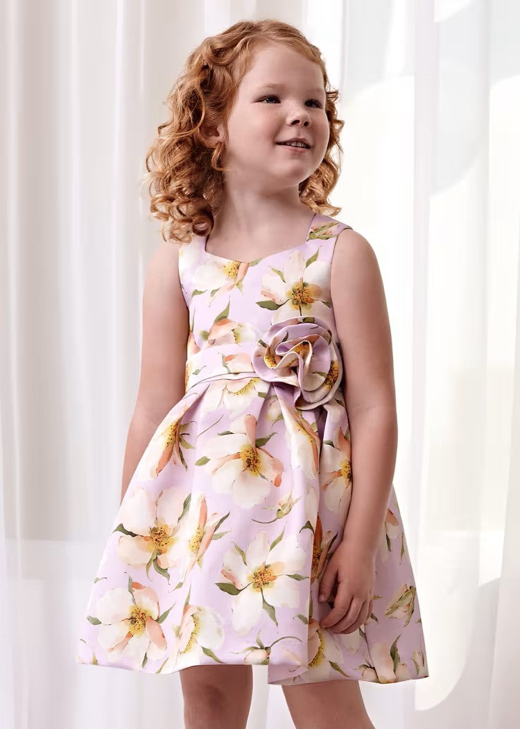 Vestido mikado estampado niña Abel y LuLa 05091