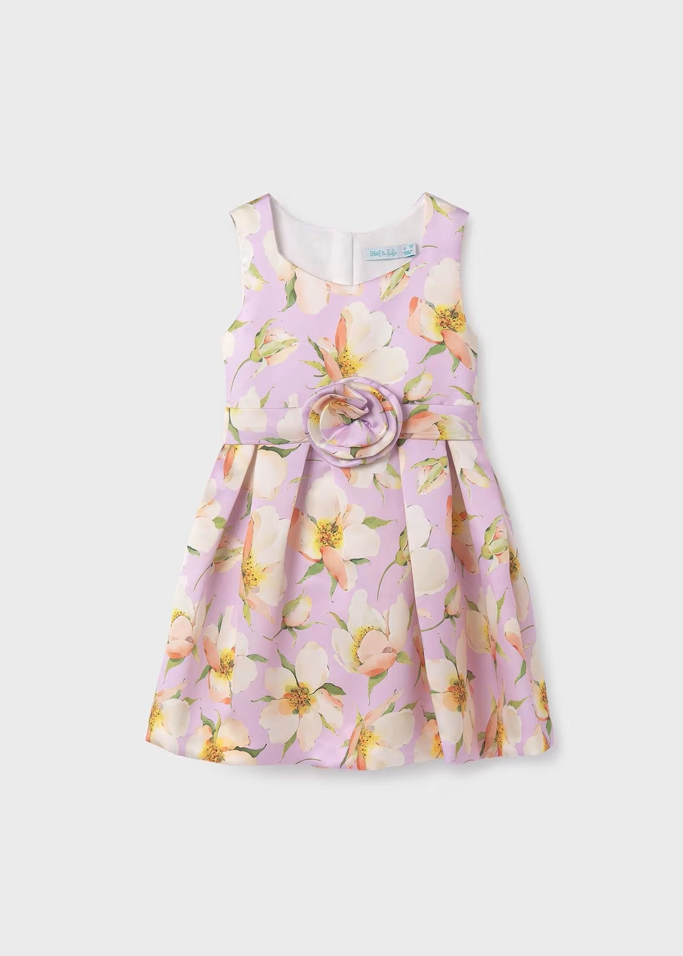 Vestido mikado estampado niña Abel y LuLa 05091