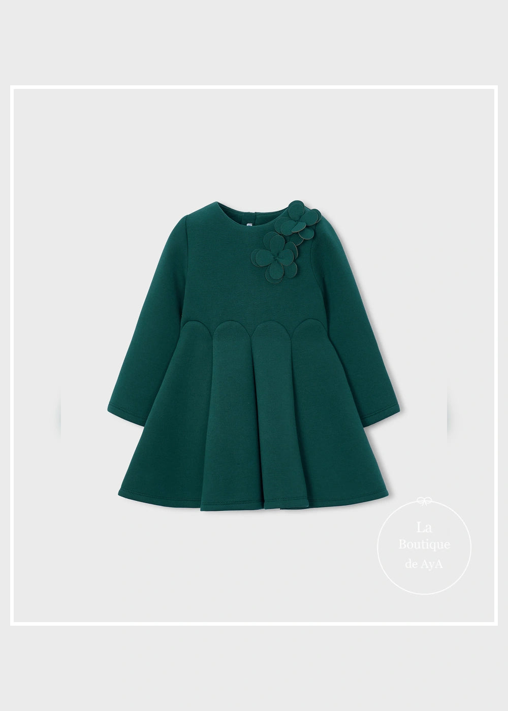 Vestido neopreno nenúfar con flores niña Mayoral 04928-060. Prendas solas, vista delantera.
