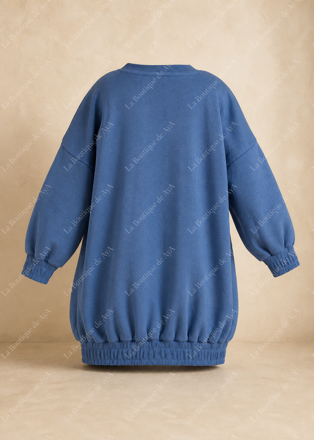 Parte trasera del vestido sudadera azul para niña Miranda 0601