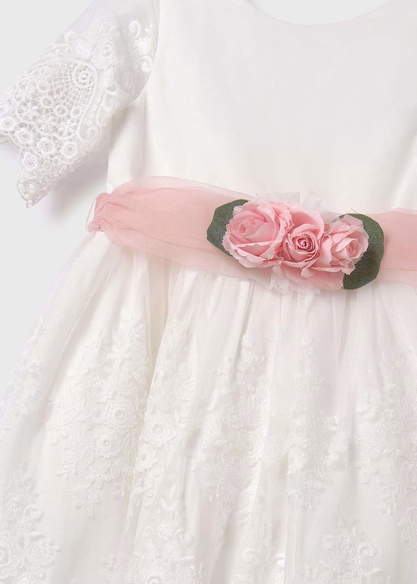 Vestido tul bordado guipur 05080-007